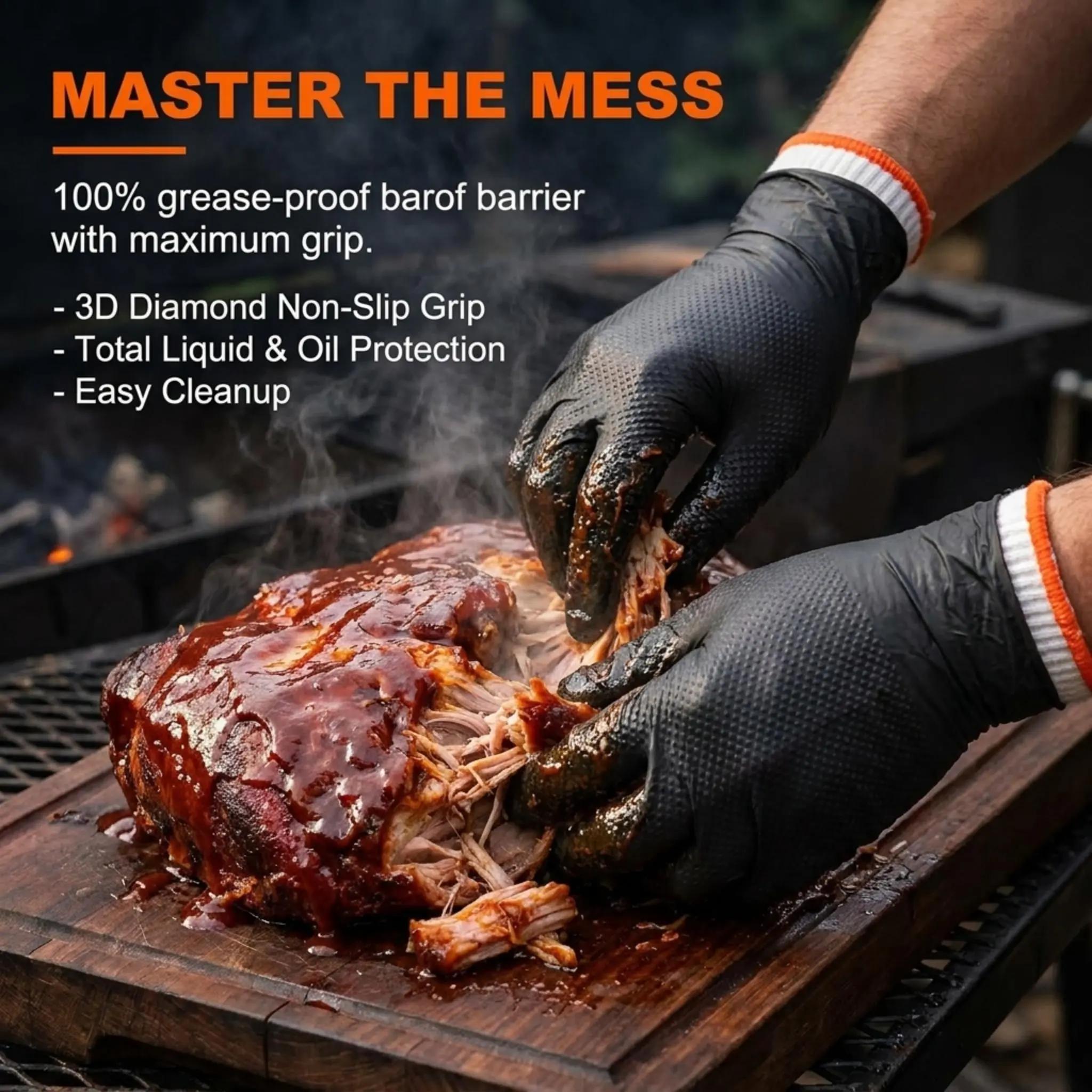 BBQ Grease-Resistant Disposable Grill Gloves