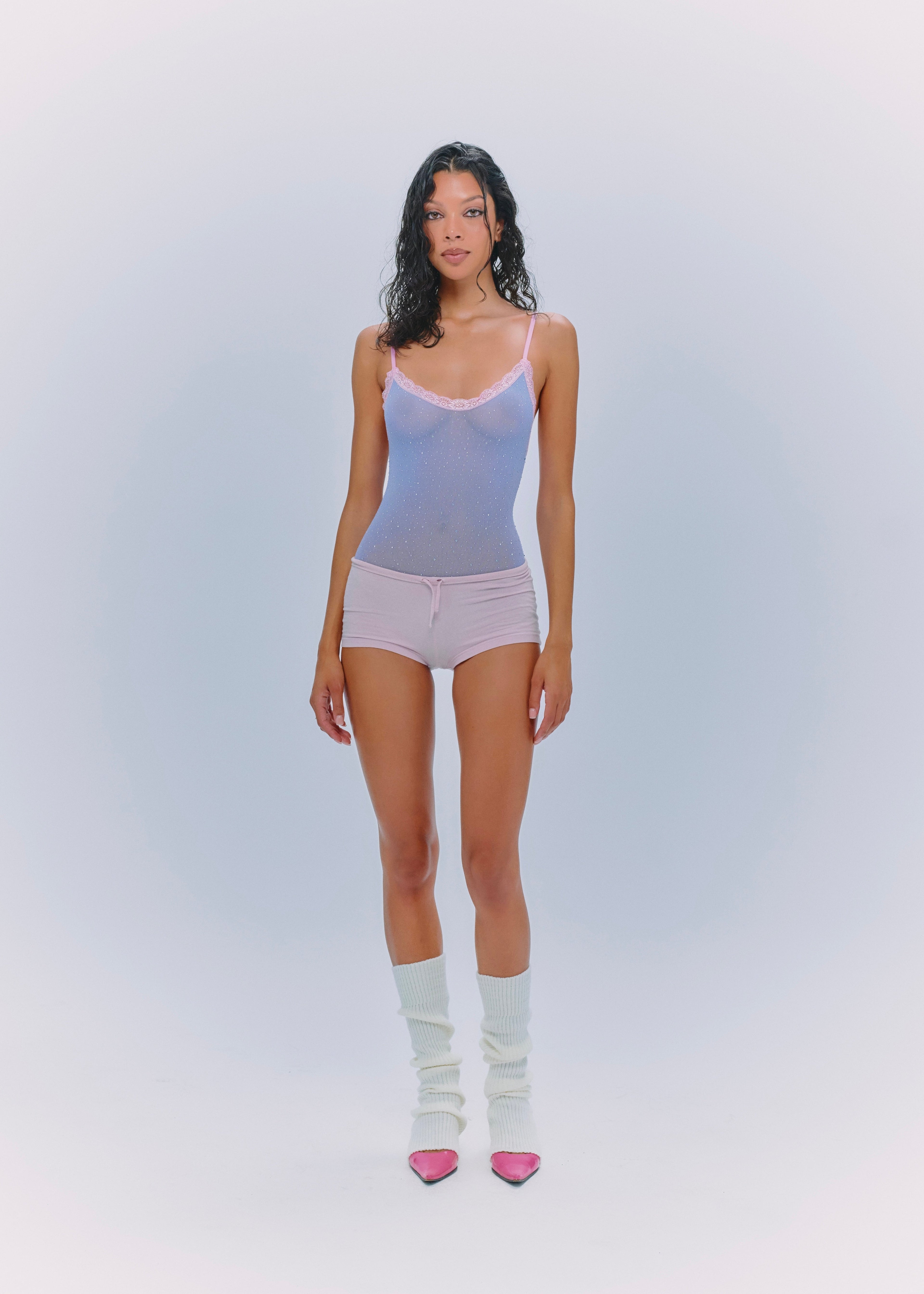 Cami Lace Bodysuit Periwinkle