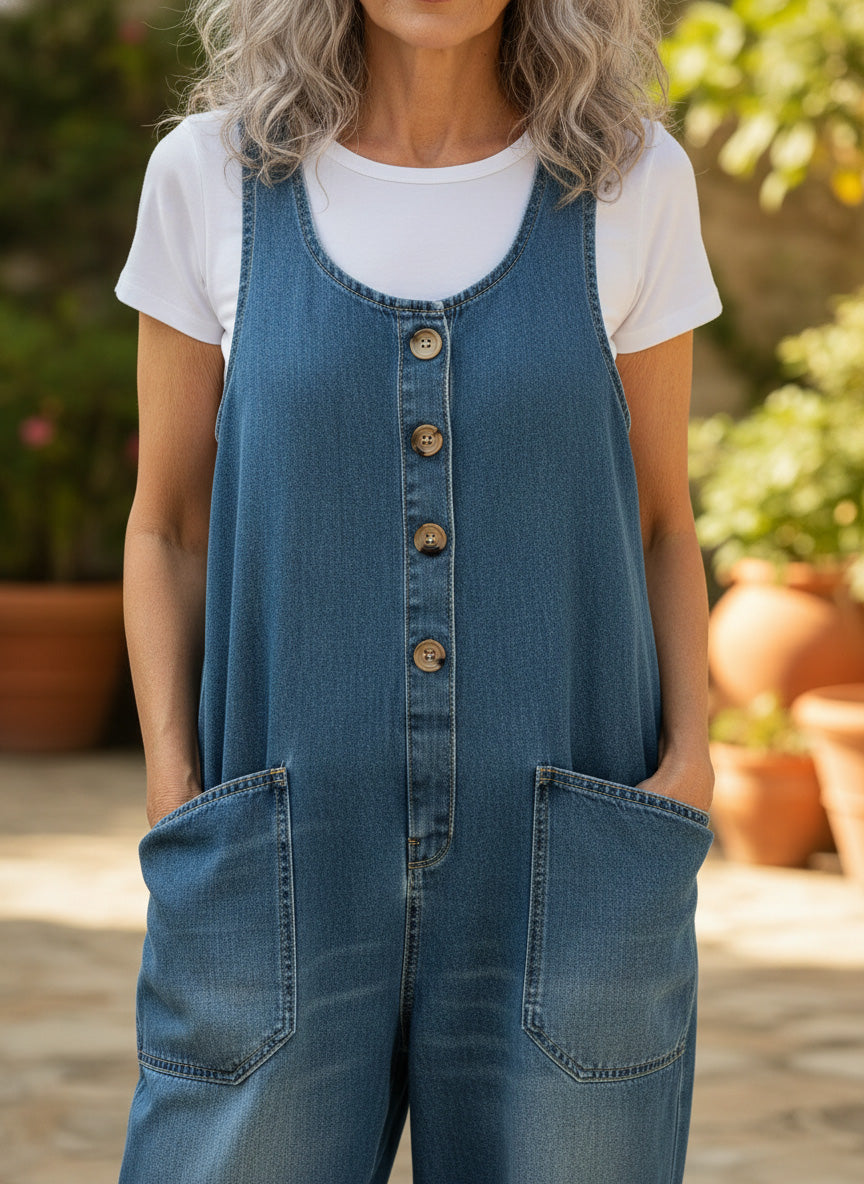 Women’s casual cotton vest jumpsuit