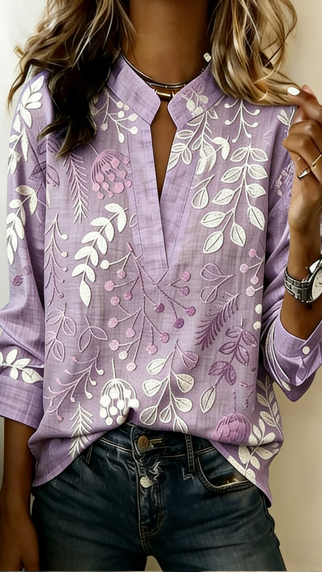 Women’s Casual 3D-Print Shirt