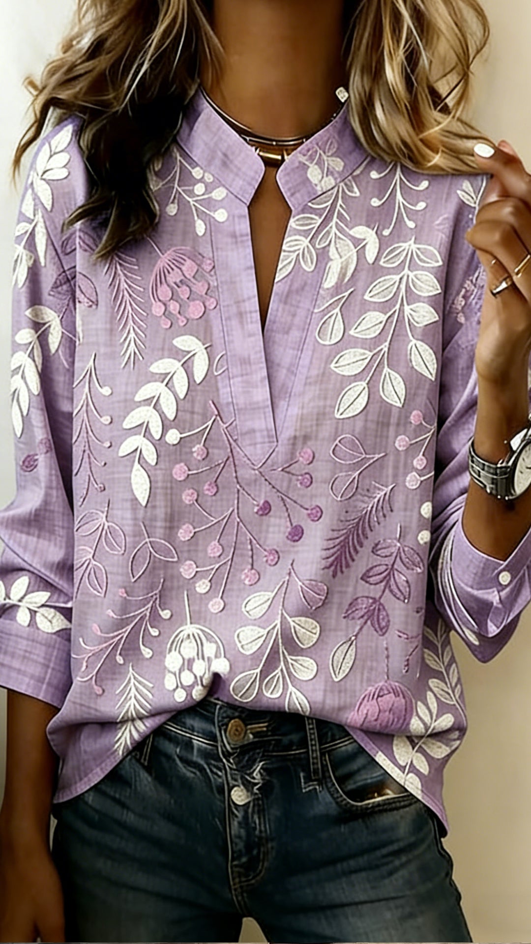 Women’s Casual 3D-Print Shirt