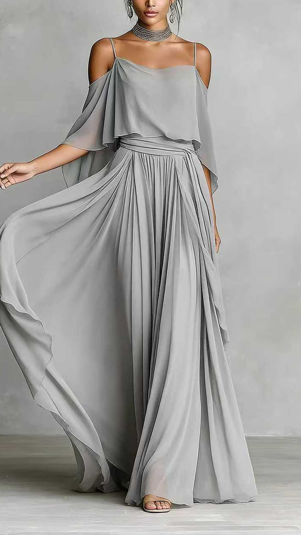 Women’s Solid-Color Simple Camisole & Cardigan Two-Piece Set