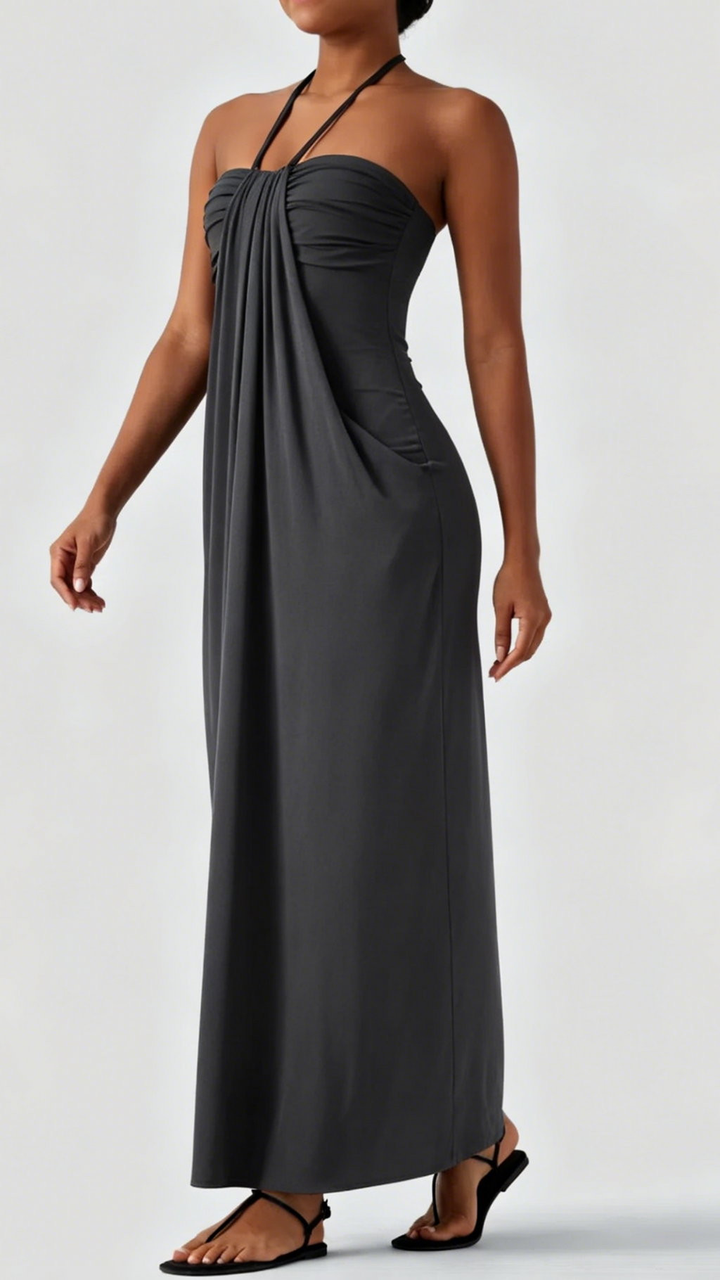 Women’s Halter-Neck Backless Maxi Dress