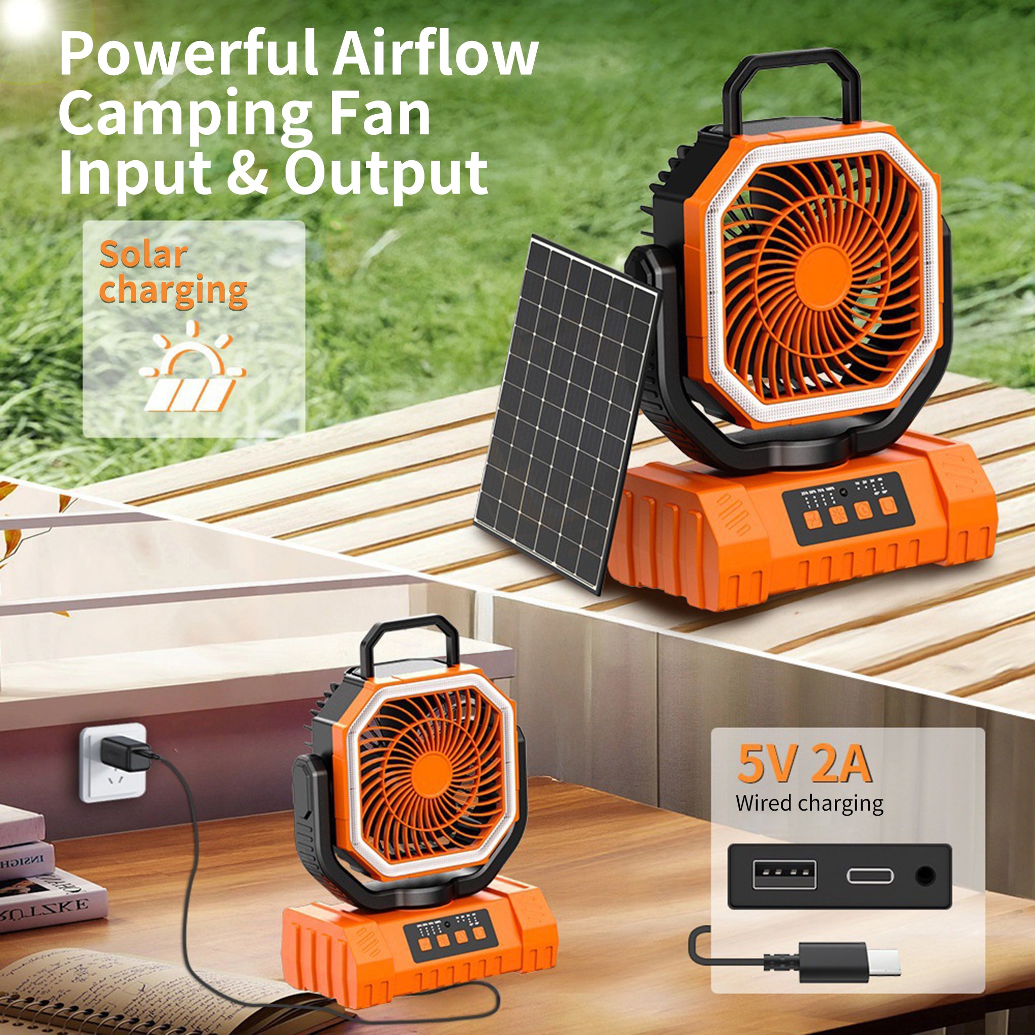 Portable Oscillating Camping Fan