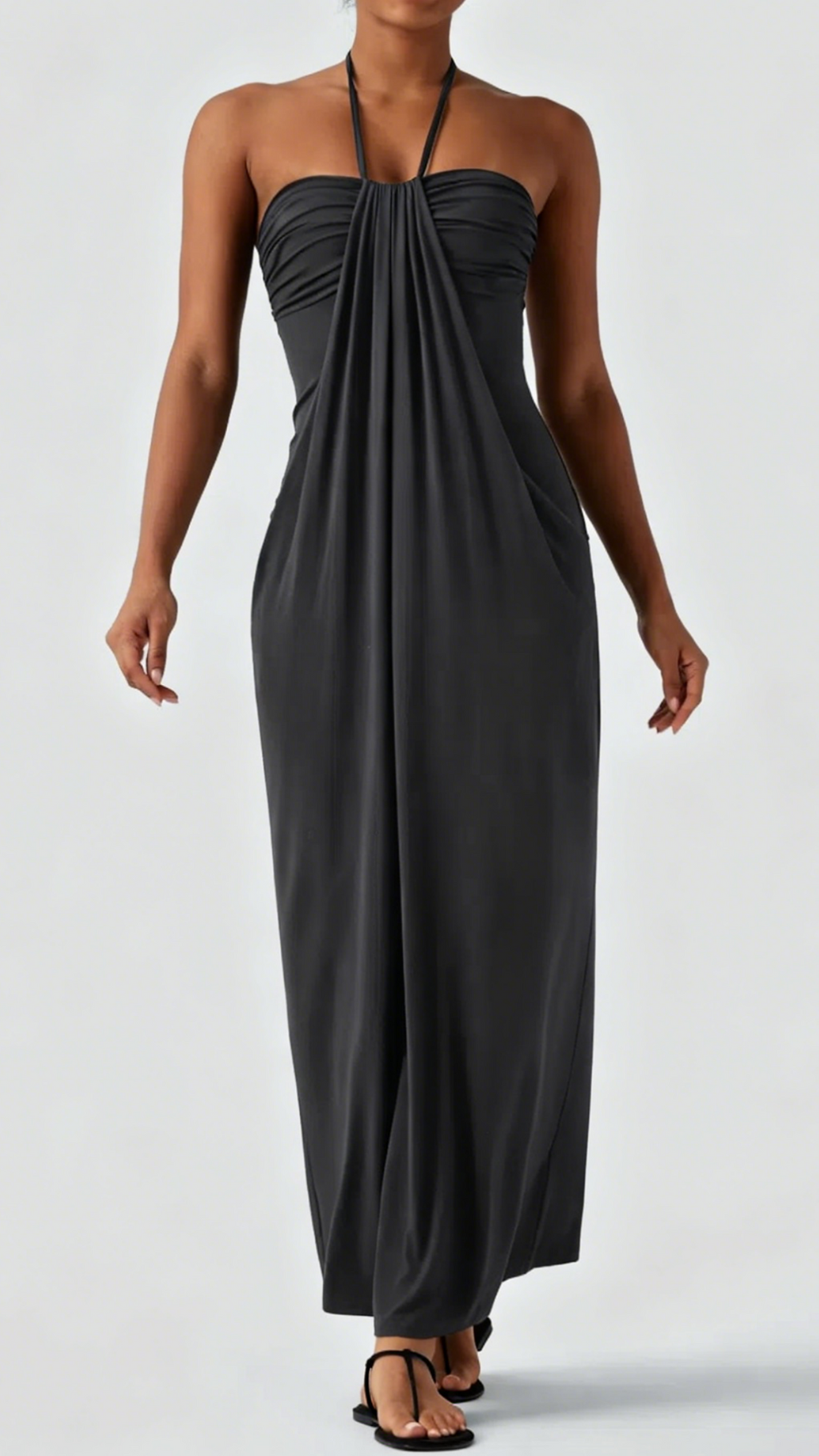 Women’s Halter-Neck Backless Maxi Dress