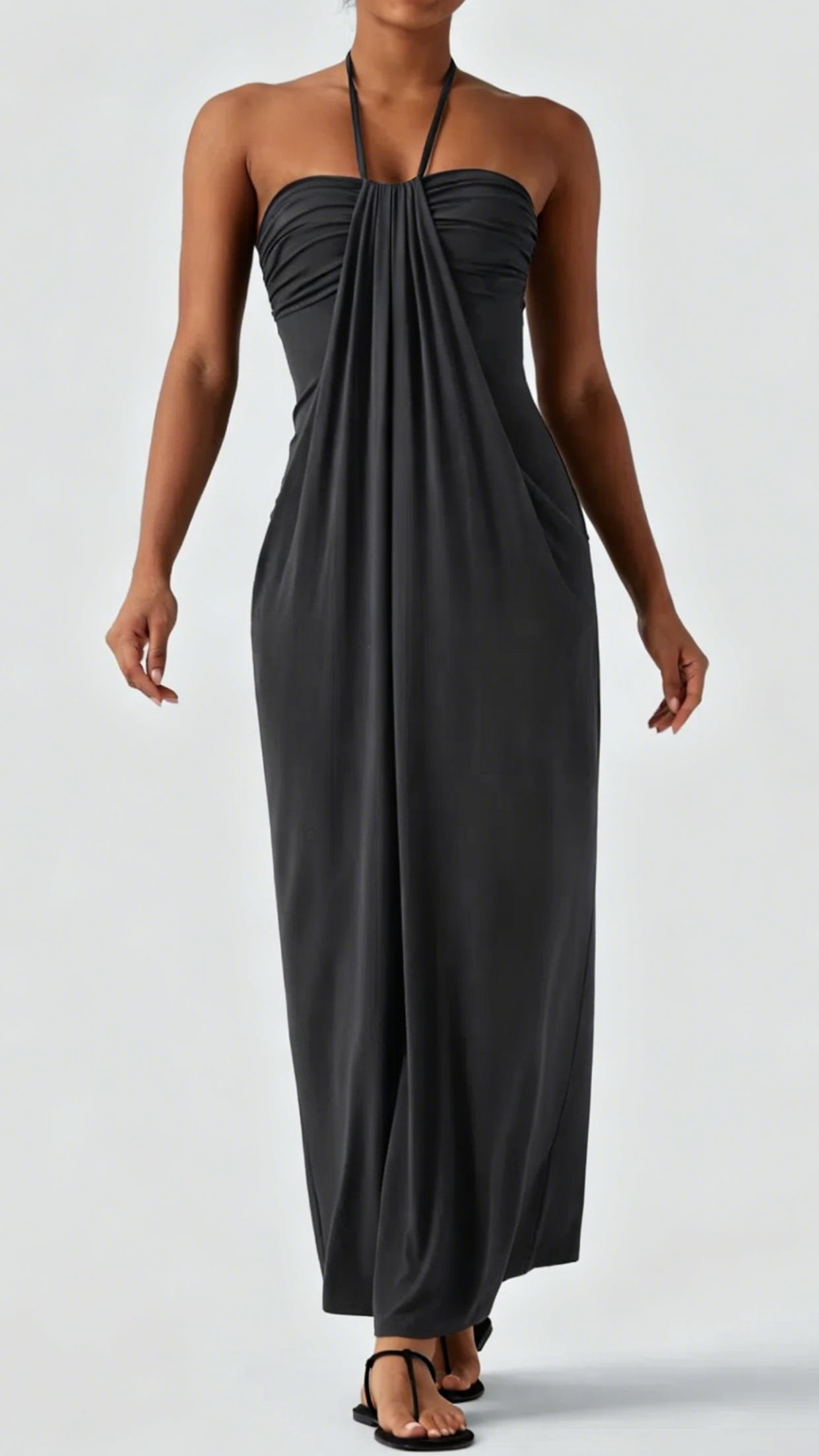 Women’s Halter-Neck Backless Maxi Dress