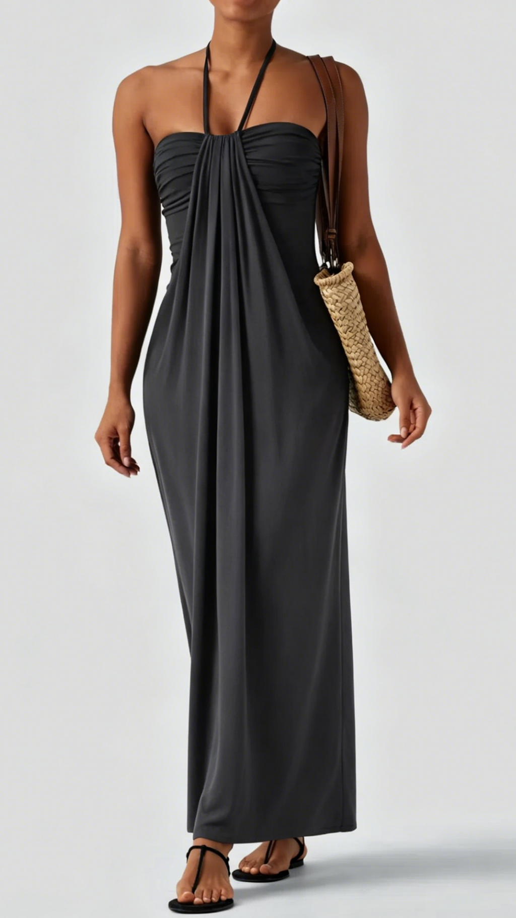 Women’s Halter-Neck Backless Maxi Dress