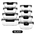 Ultimate 12-Piece Glass Food Storage Container Set with BPA-Free Airtight Locking Lids – Square & Round Meal Prep Containers, Freezer & Dishwasher Safe