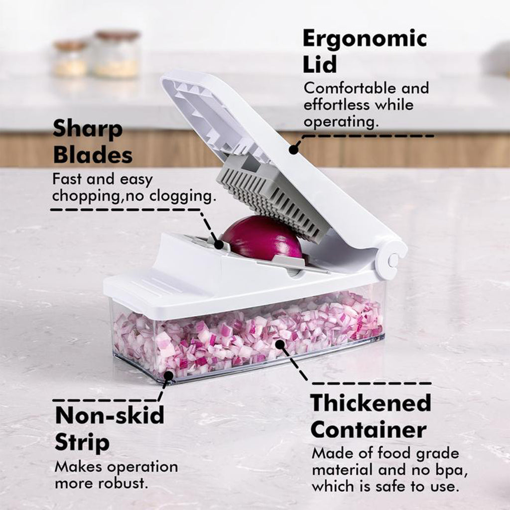 8-in-1 Multifunctional Vegetable Chopper with Storage Container