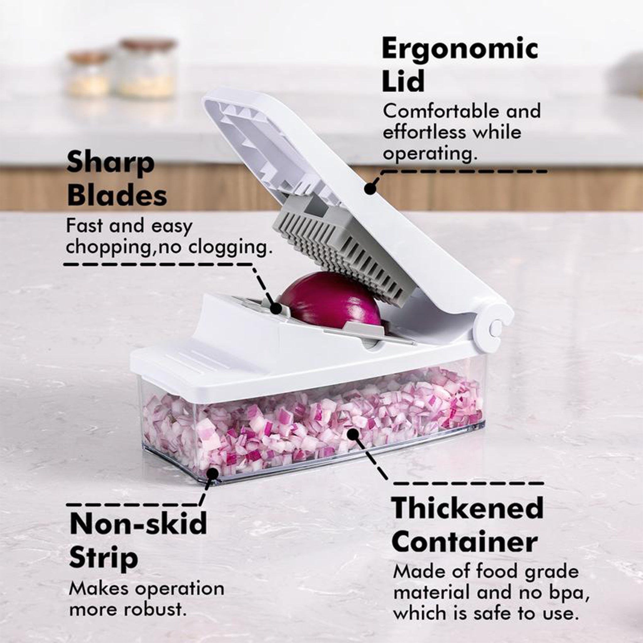 8-in-1 Multifunctional Vegetable Chopper with Storage Container