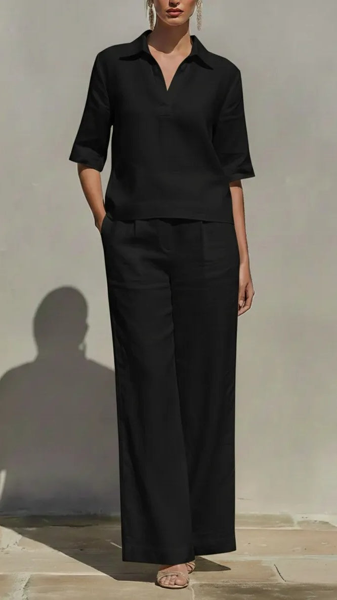 New Arrivals🔥Women’s Solid Cotton Linen Two-Piece Set