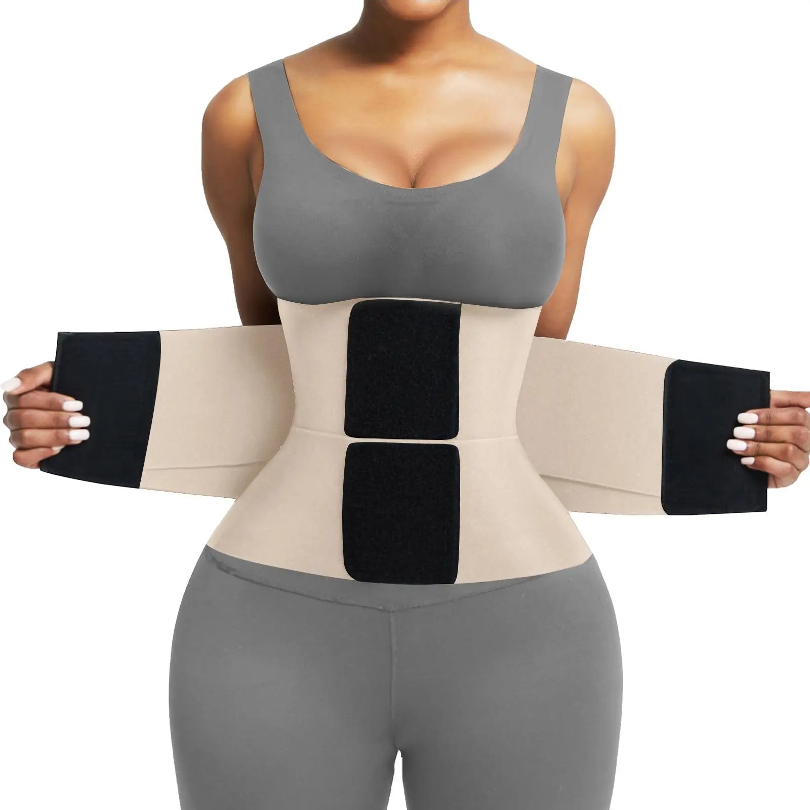 Waist-cinching shapewear with tummy control, three-layer wrapping, comfortable women's nylon fabric, adjustable, multiple colors available, suitable for holiday wear, comfortable women's fabric, sexy shaping waist belt.