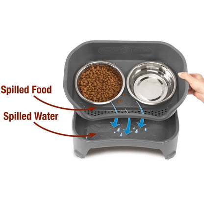 Neater Feeder for Dogs – Mess-Proof Elevated Pet Bowls, Stainless Steel, BPA-Free, Dishwasher Safe, Made in USA