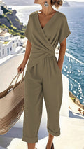 Women’s  Wrap-Waist Cotton-Blend Two-Piece Set