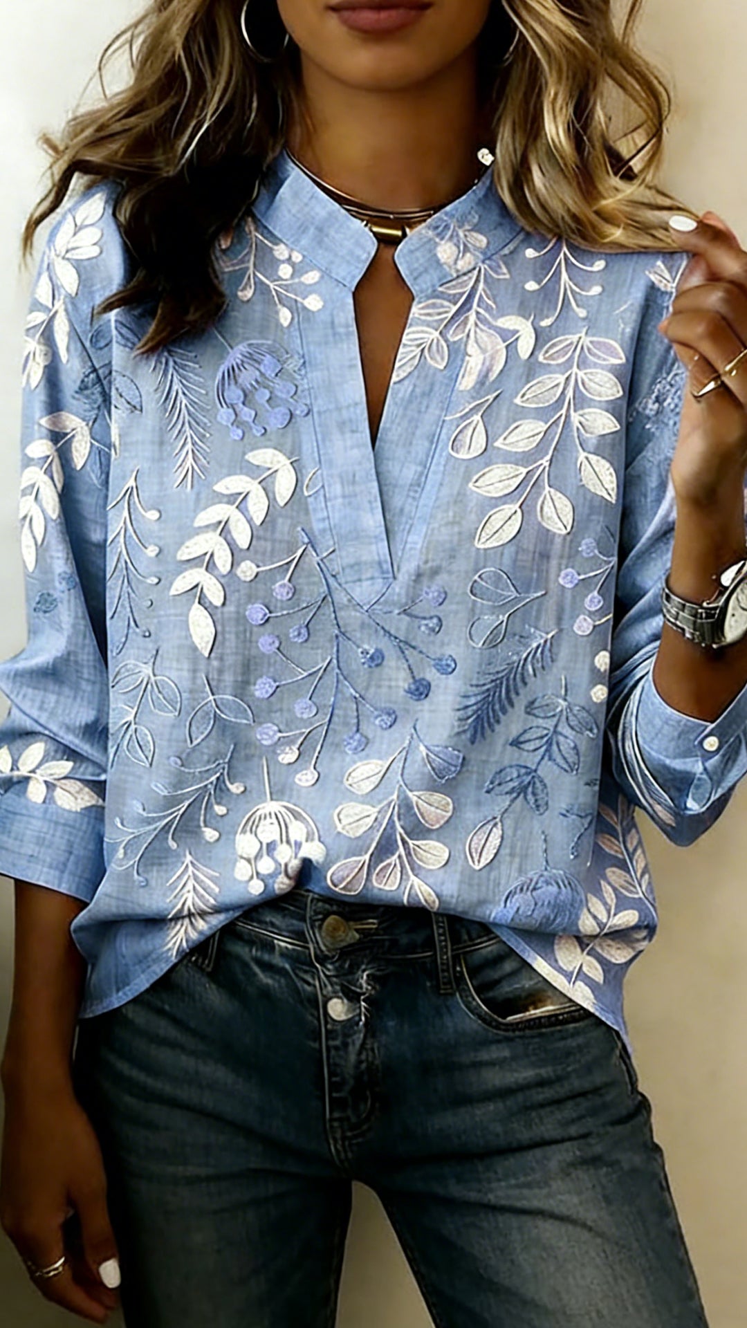 Women’s Casual 3D-Print Shirt
