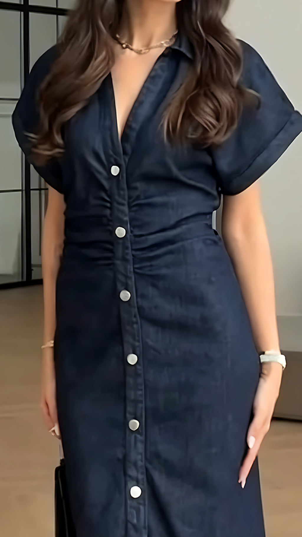 Women’s Denim Shirt Dress: Collared, Waist-Cinching, Pleated, and Longline