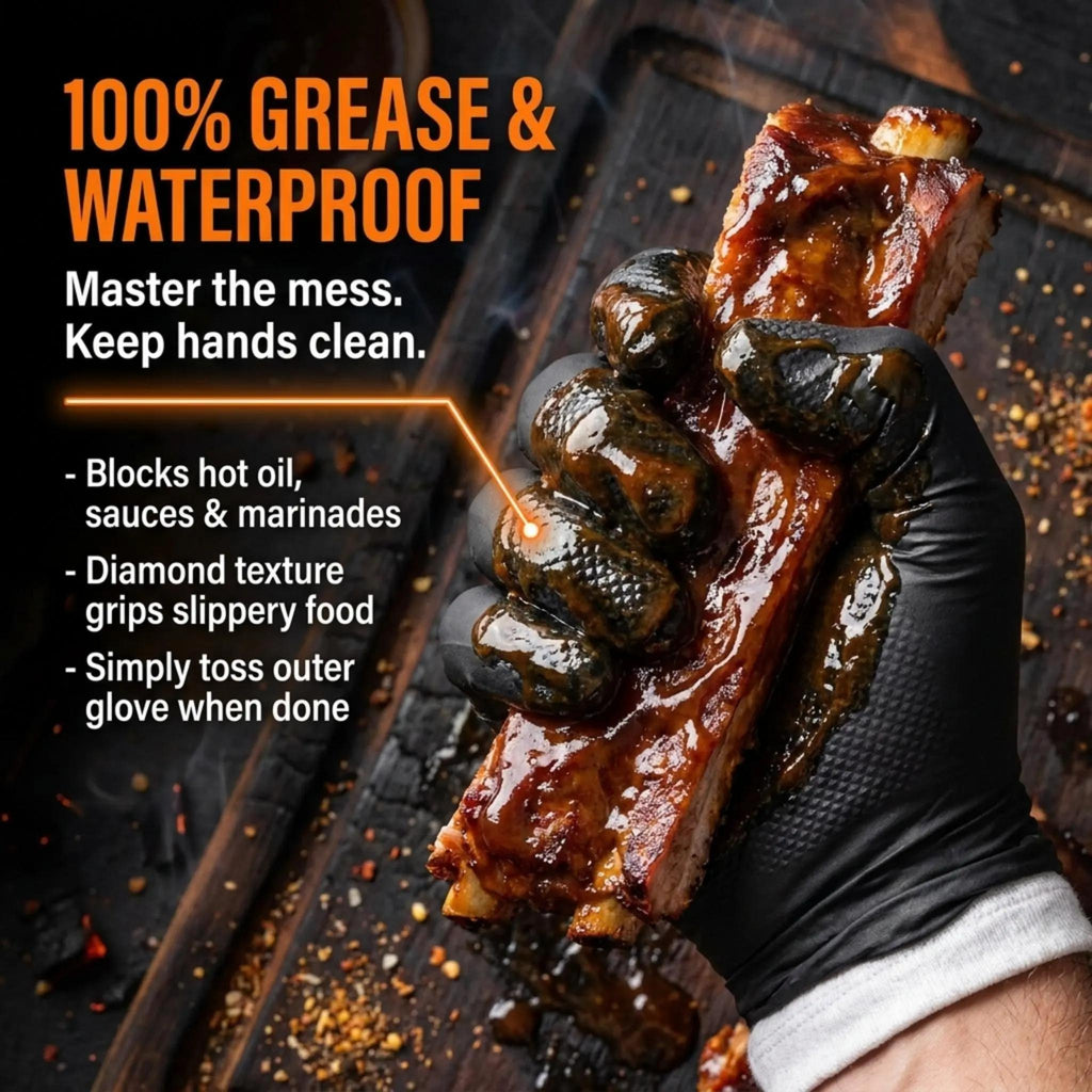 BBQ Grease-Resistant Disposable Grill Gloves