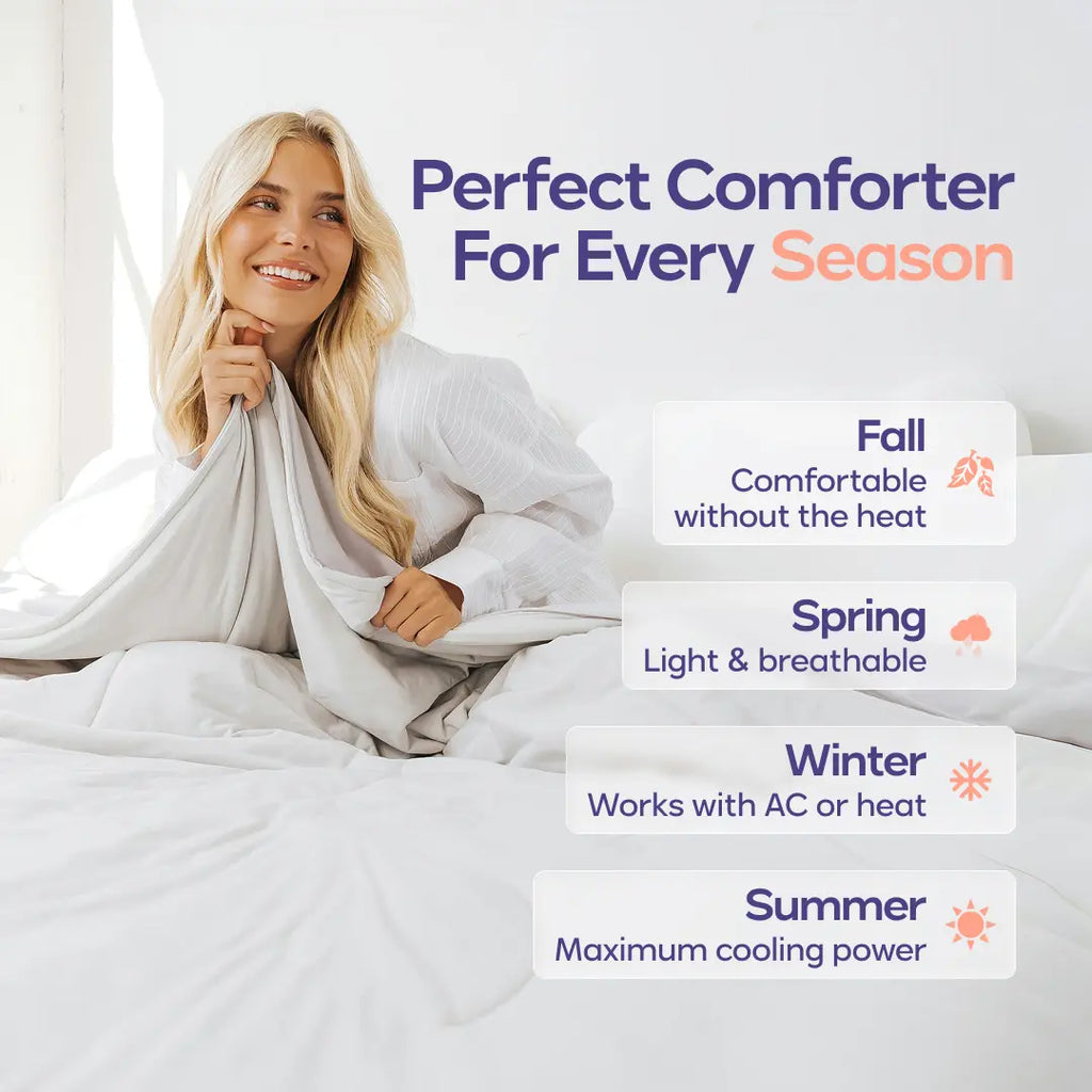 Cooling Blanket | Lightweight Breathable | Dual-Sided Silk Smooth & Cloud Soft Knit | Instant Cool Relief
