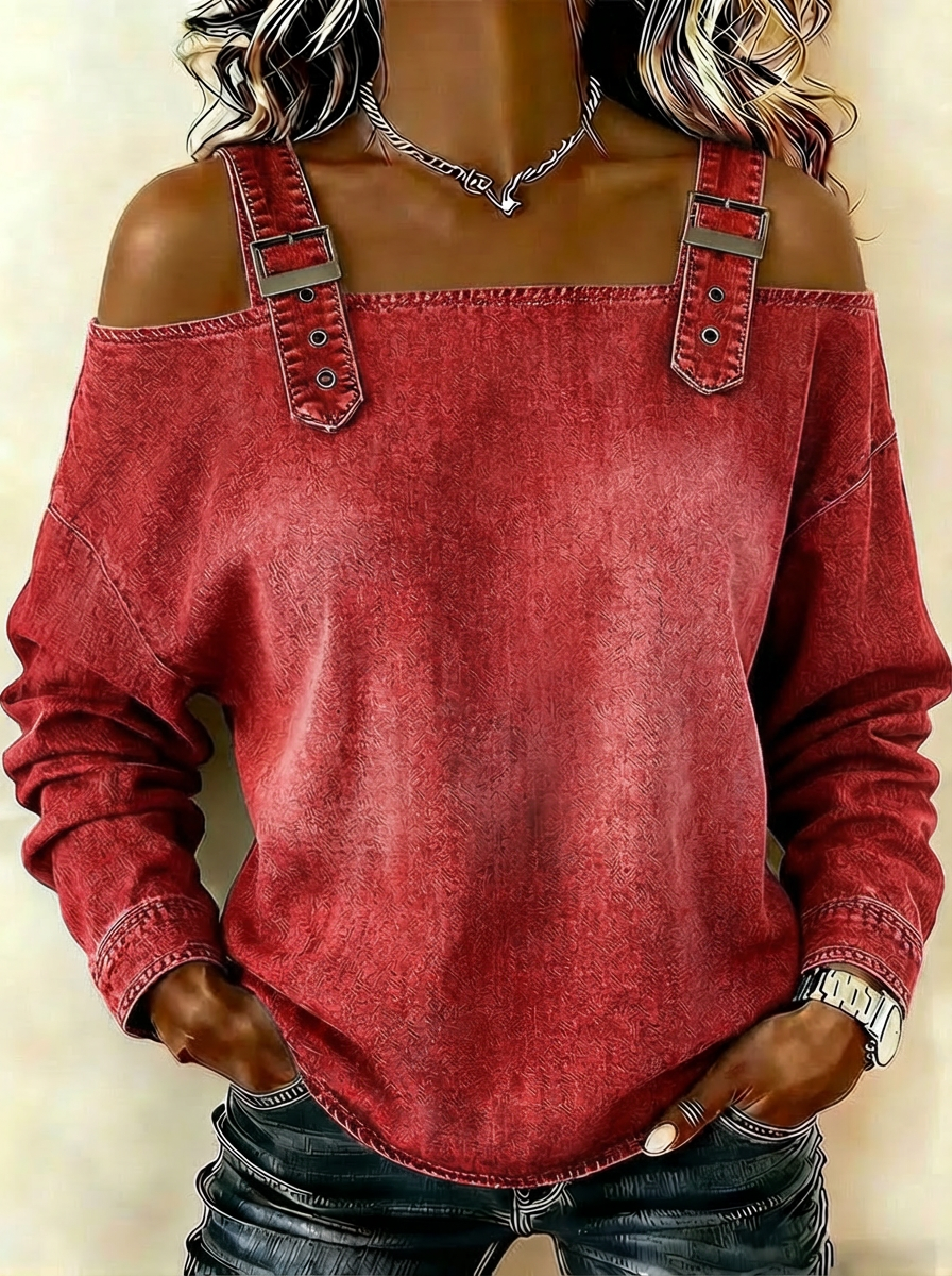 Women’s sleeveless denim shirt