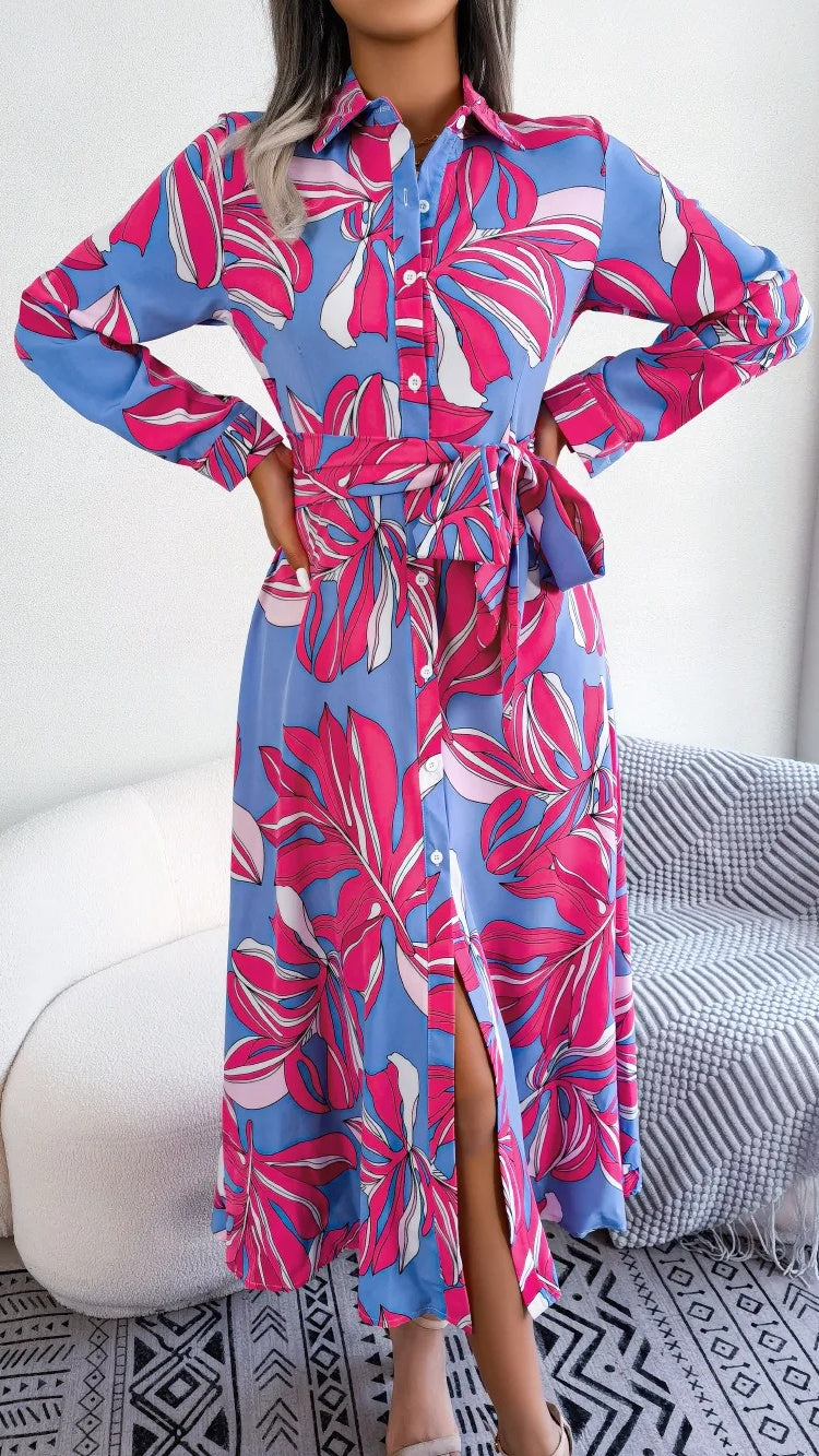 Women’s Floral Belted Dress