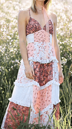 Women’s Floral Patchwork Cami Dress