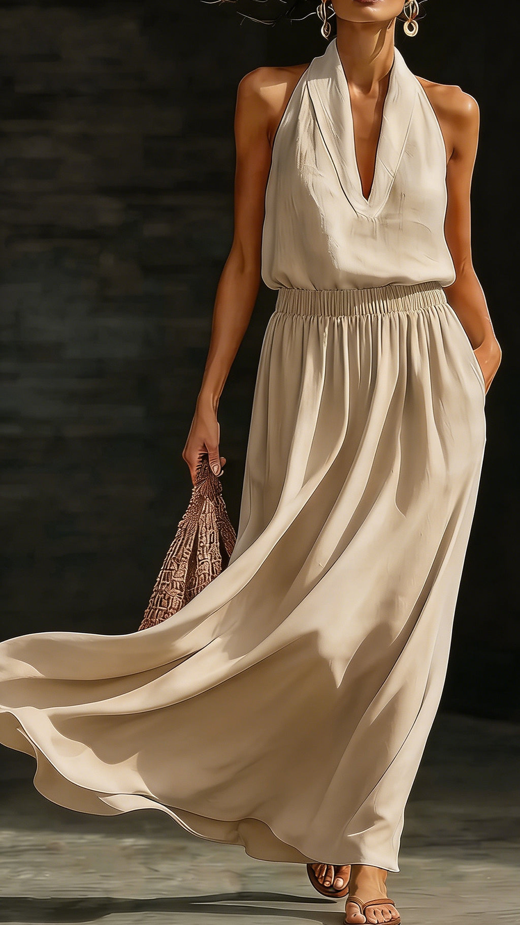 Plus-Size Friendly: Casual, Comfortable, and Minimalist Linen Two-Piece Set (Top & Skirt)