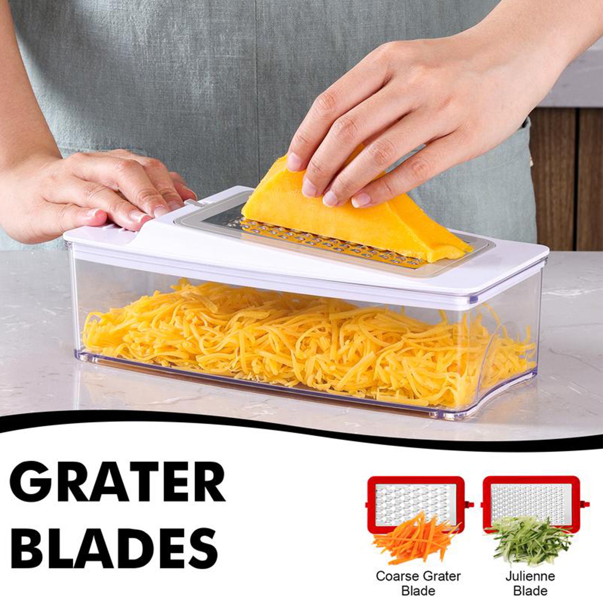8-in-1 Multifunctional Vegetable Chopper with Storage Container