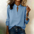 Women’s V-Neck Long-Sleeve Casual-Elegant Shirt