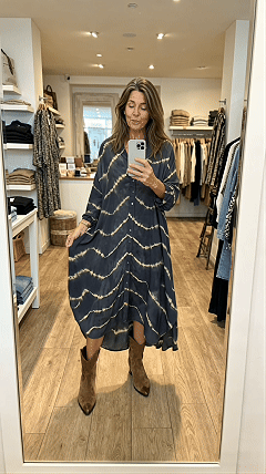 Women’s Elegant Bohemian-Style Striped Maxi Dress
