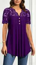 Women’s Lace V-Neck Waist-Cinching Top