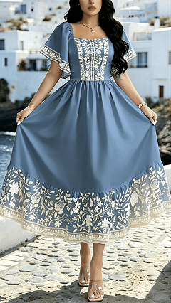 Women’s Elegant & Slimming Printed Dress