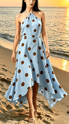 Women’s Polka-Dot Halter Dress