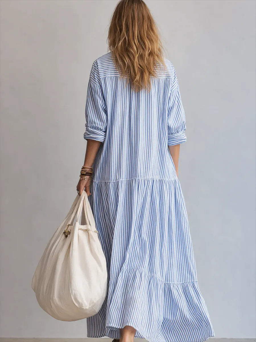 Women’s Casual Striped Loose-fitting Dress