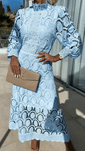 Women’s Lace Cotton-Blend Midi Dress