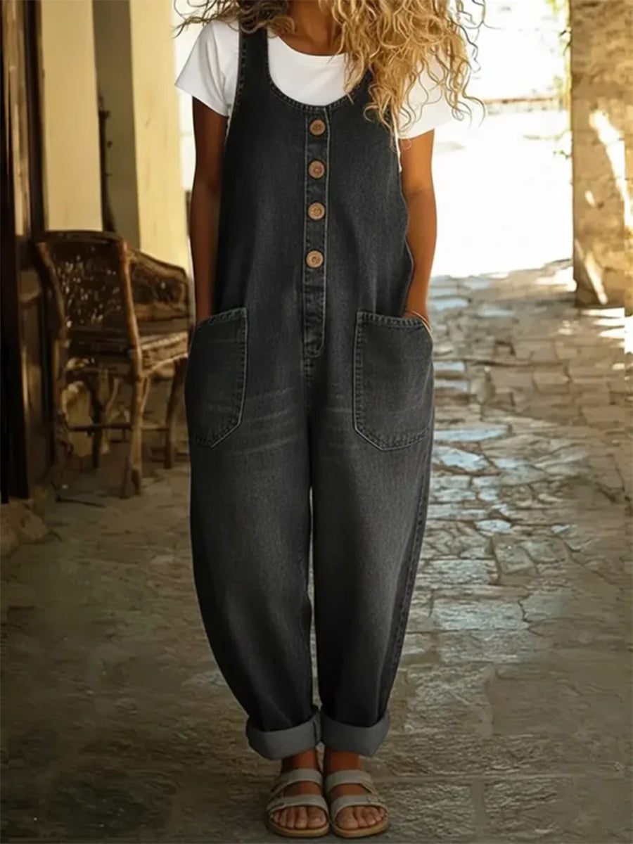 Women’s casual cotton vest jumpsuit