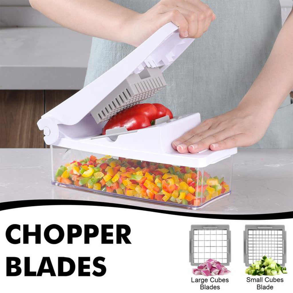 8-in-1 Multifunctional Vegetable Chopper with Storage Container