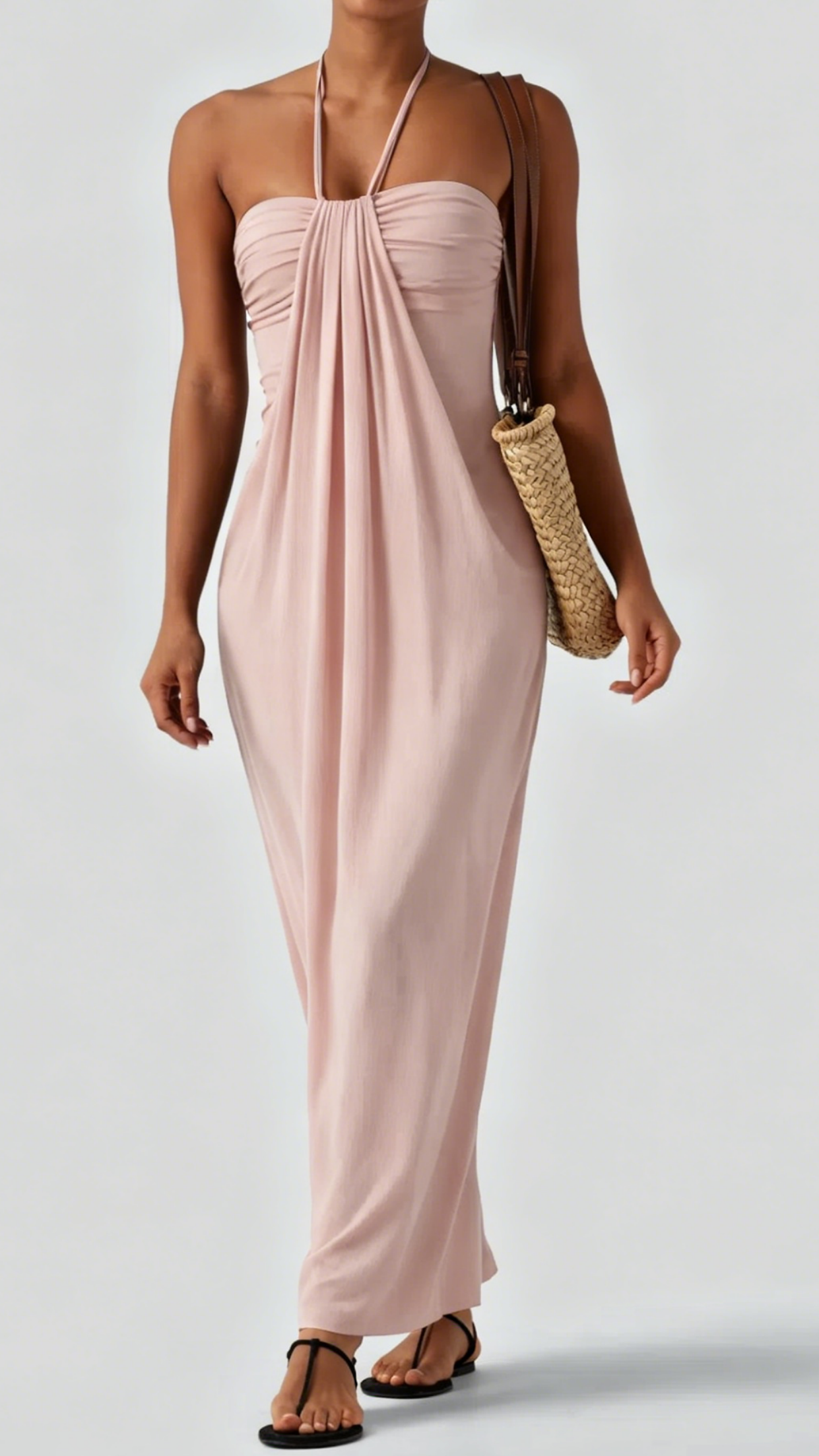 Women’s Halter-Neck Backless Maxi Dress