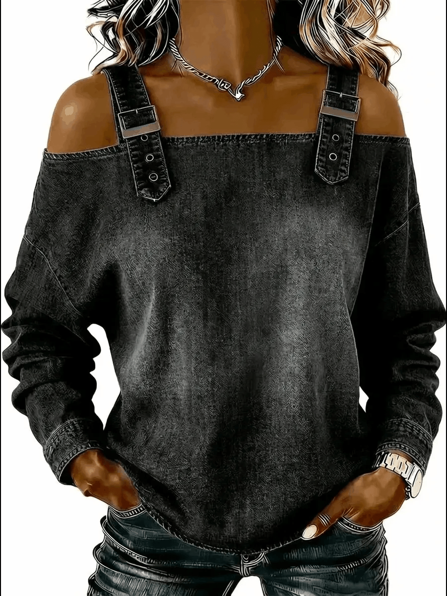 Women’s sleeveless denim shirt
