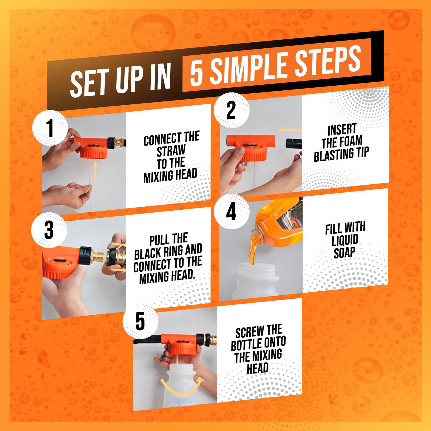 Foam Sprayer with Wash Mitt For Car Washing