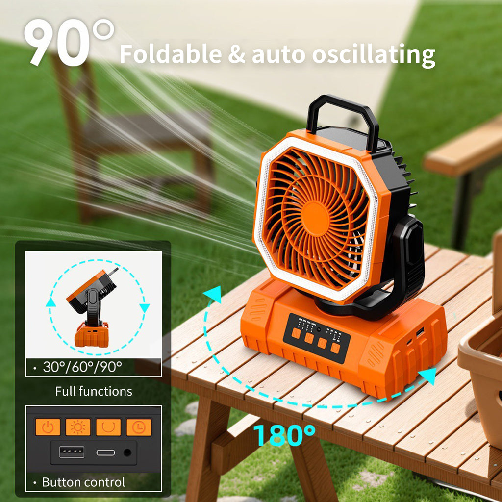 Portable Oscillating Camping Fan