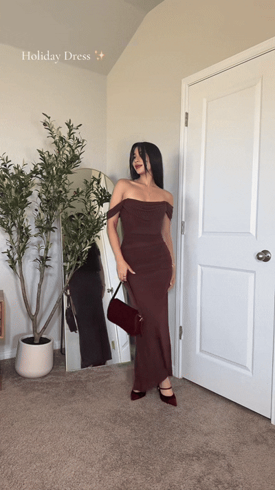 Women’s Sexy Off-Shoulder Backless Dress with Boning, Mesh, and Pleats