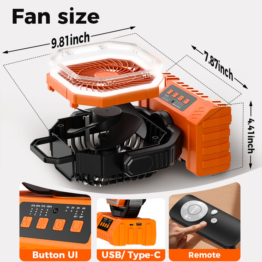 Portable Oscillating Camping Fan