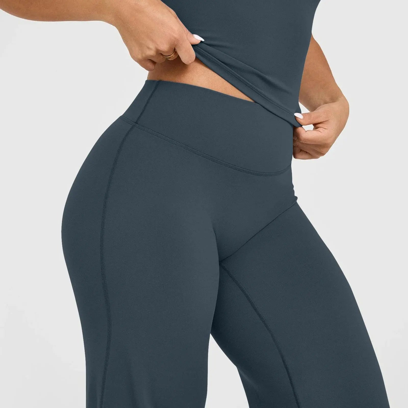 Women's Casual Pants | High Waisted | Loose-Fitting Wide Leg | Yoga | Comfortable Elastic Stretch | Straight Leg Hem