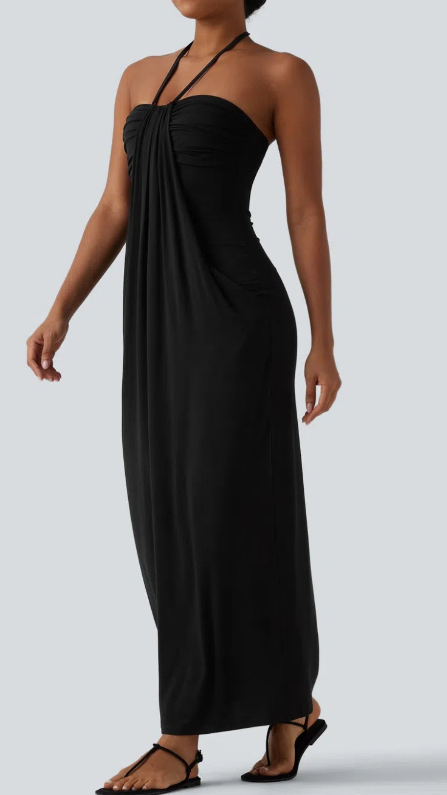 Women’s Halter-Neck Backless Maxi Dress