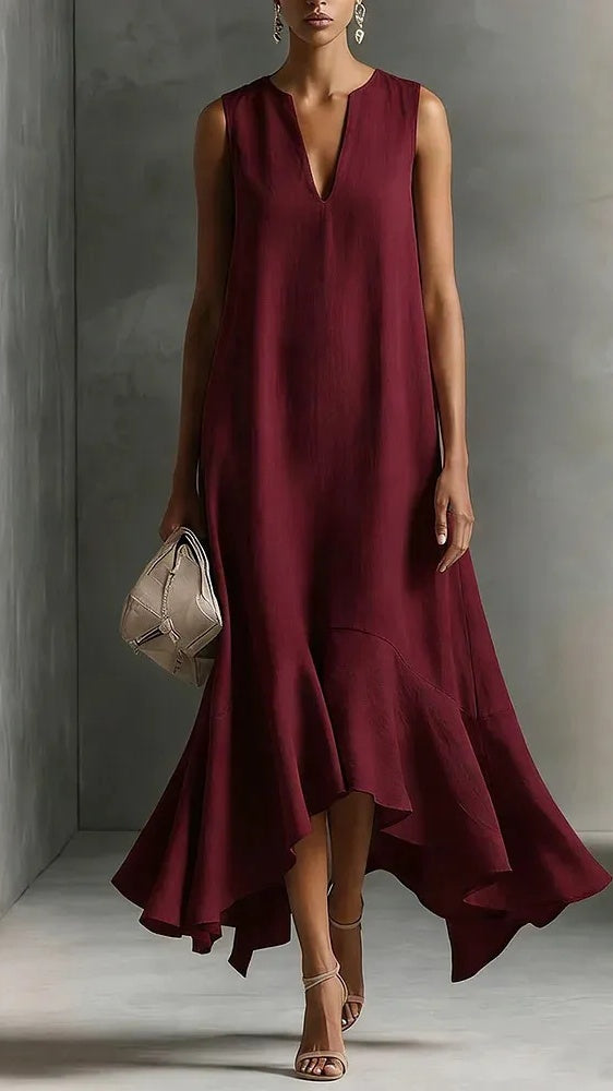 Women’s Elegant & Casual V-Neck Long Dress