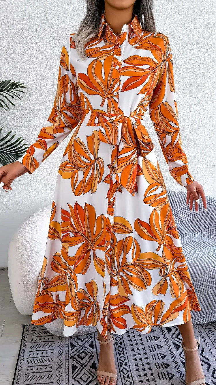 Women’s Floral Belted Dress