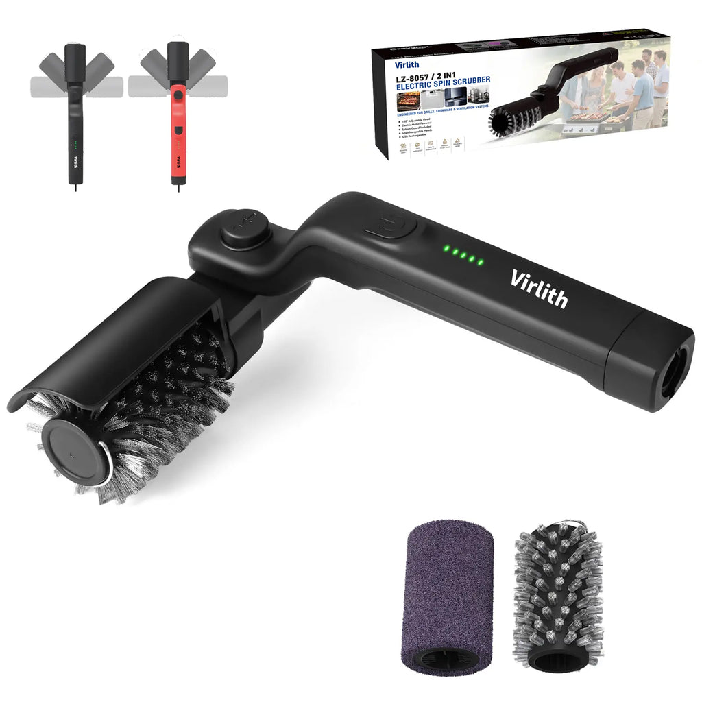 BBQ Grill Brush for Outdoor Grill, Cordless Electric Grill Cleaner,Rechargeable Grill Cleaning Brush,3 Powerful Speed BBQ Grill Brush for Outdoor Grill, 180%Adjustable