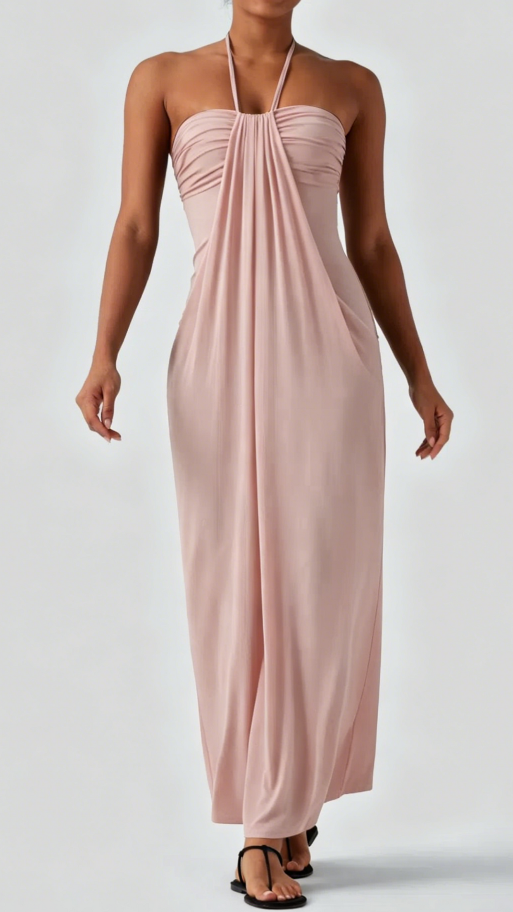 Women’s Halter-Neck Backless Maxi Dress