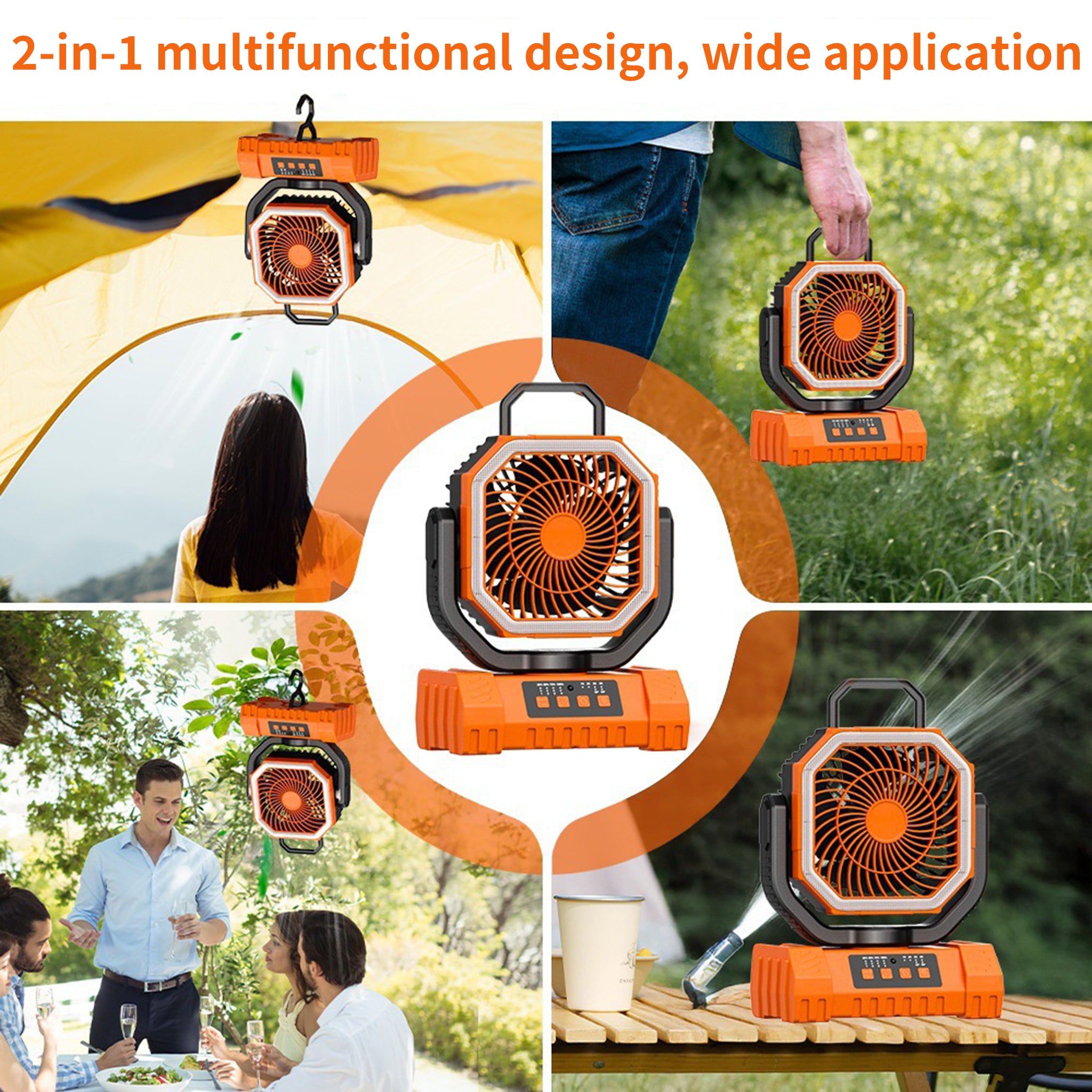 Portable Oscillating Camping Fan