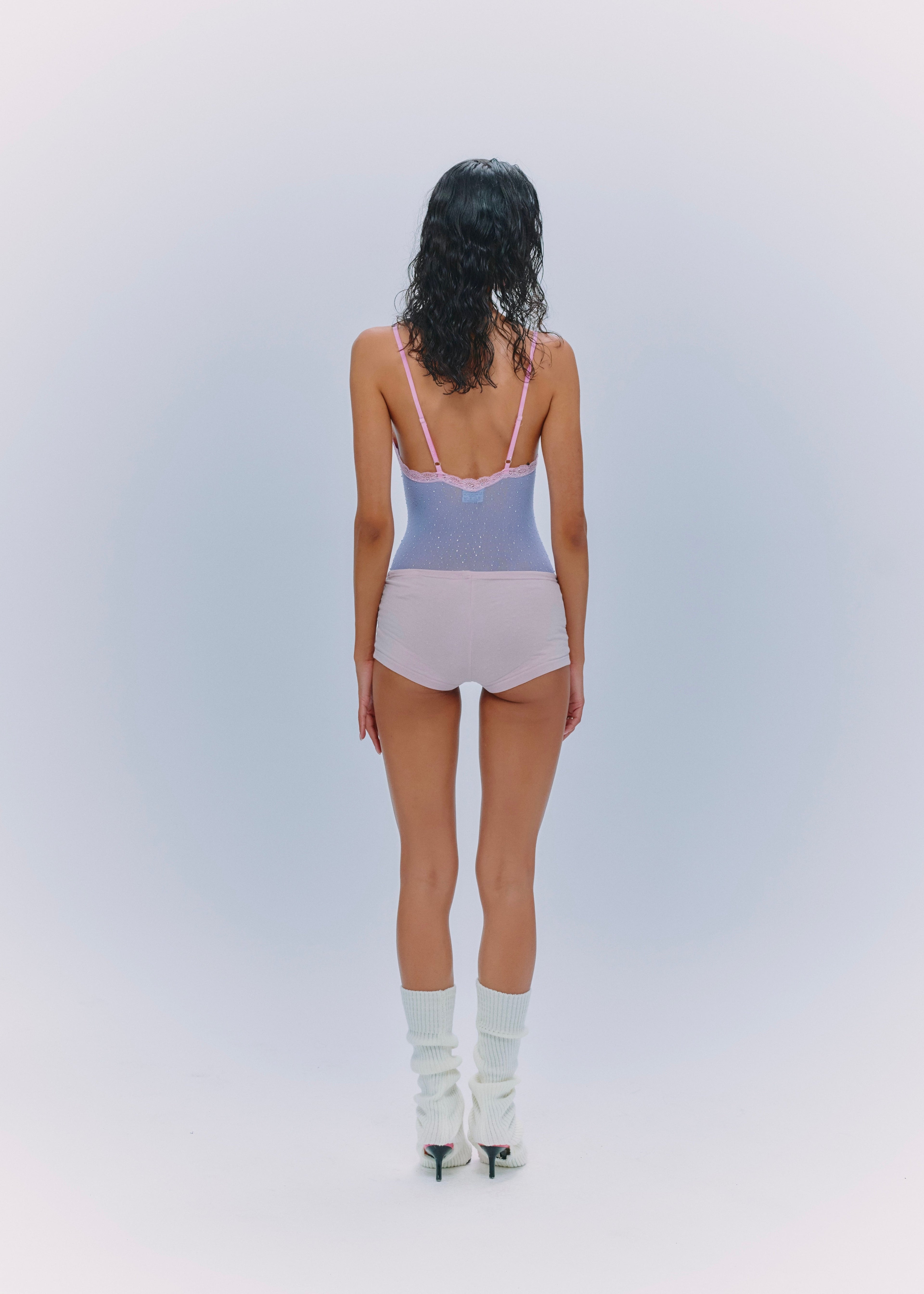 Cami Lace Bodysuit Periwinkle
